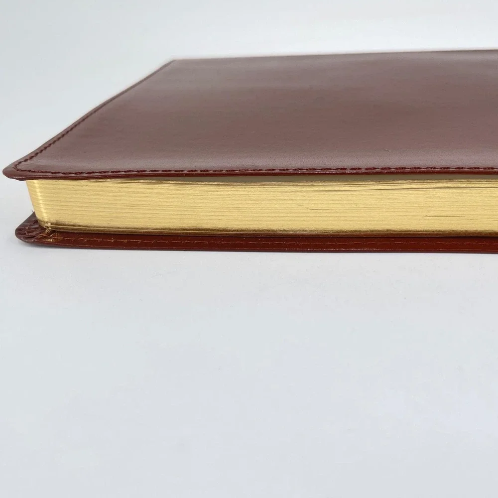Colorbok Saddle Brown Bonded Leather Journal B5 Lined Gold Gilded Edges 17845